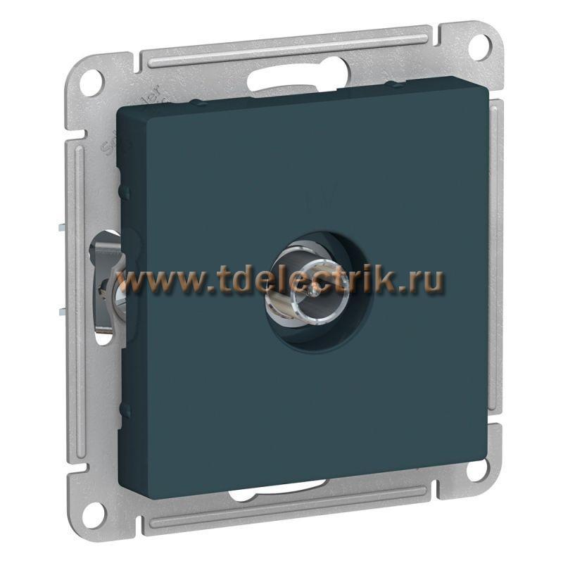 Фотография №1, ATLASDESIGN TV Розетка проходная 4DB  механизм  изумруд