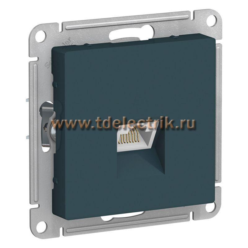 Фотография №1, ATLASDESIGN Розетка компьютерная RJ45  кат. 5Е  механизм  изумруд