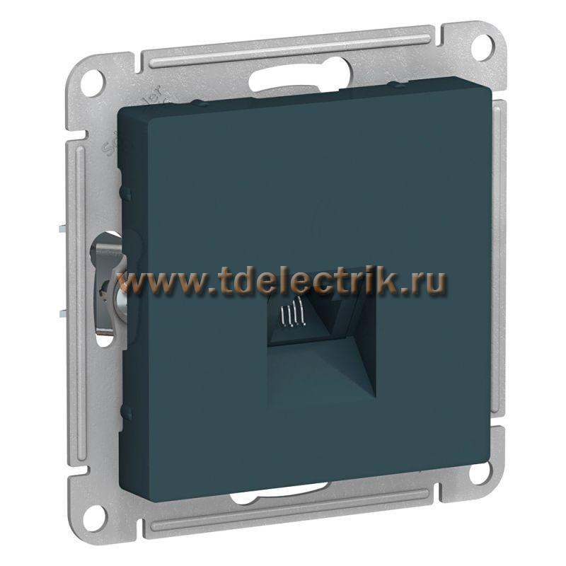 Фотография №1, ATLASDESIGN Розетка телефонная RJ11  механизм  изумруд