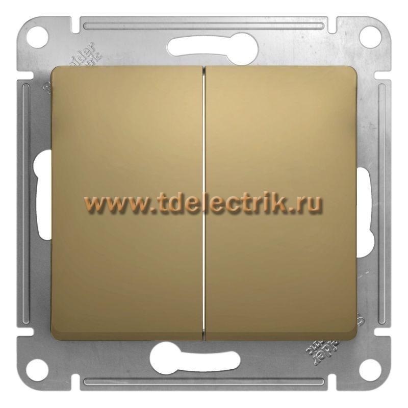 Фотография №1, GLOSSA 2-клавишный ПЕРЕКЛЮЧАТЕЛЬ сх.6/2 10АХ механизм ТИТАН