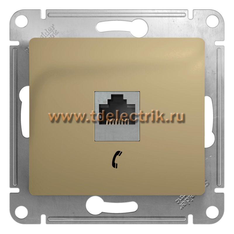 Фотография №1, GLOSSA РОЗЕТКА телефонная RJ11 механизм ТИТАН