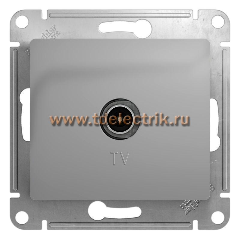 Фотография №1, GLOSSA TV РОЗЕТКА оконечная 1DB механизм АЛЮМИНИЙ