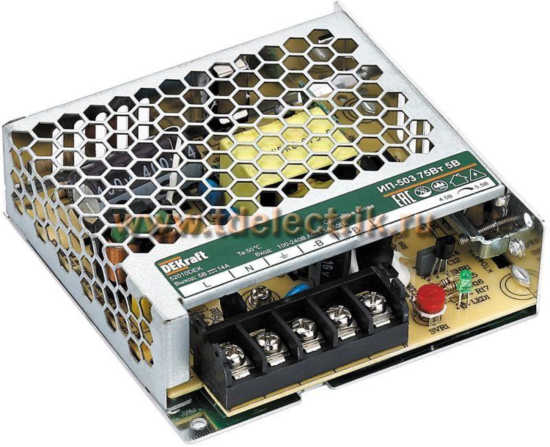 Фотография №1, Импульсный источник питания 75Вт 48В 1,6А ИП-503