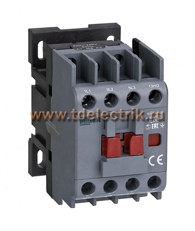 Фотография №1, Контактор 12А 220В/230В АС3 АС4 1НО+1НЗ КМ-102