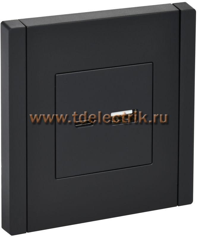 Фотография №1, FORTE&PIANO Розетка USB A+C 18Вт FP151 чер. IEK