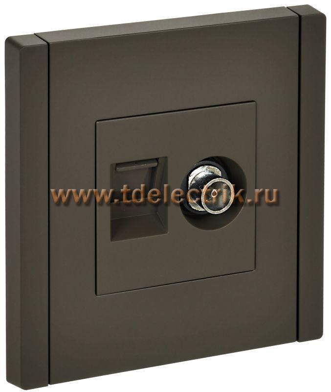Фотография №1, FORTE&PIANO Розетка двойная TV+RJ45 кат.5E FP336 сер. IEK