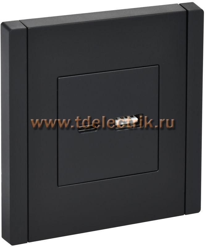Фотография №1, FORTE&PIANO Розетка USB A+C 3,1А FP150 чер. IEK