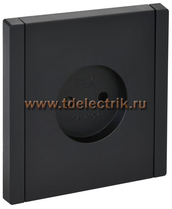 Фотография №1, FORTE&PIANO Розетка без з/к с з/ш в/к 10А FP117 чер. IEK