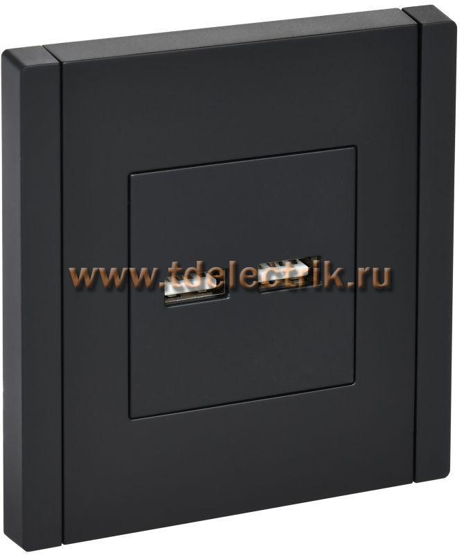 Фотография №1, FORTE&PIANO Розетка USB A+A 3,1А FP149 чер. IEK