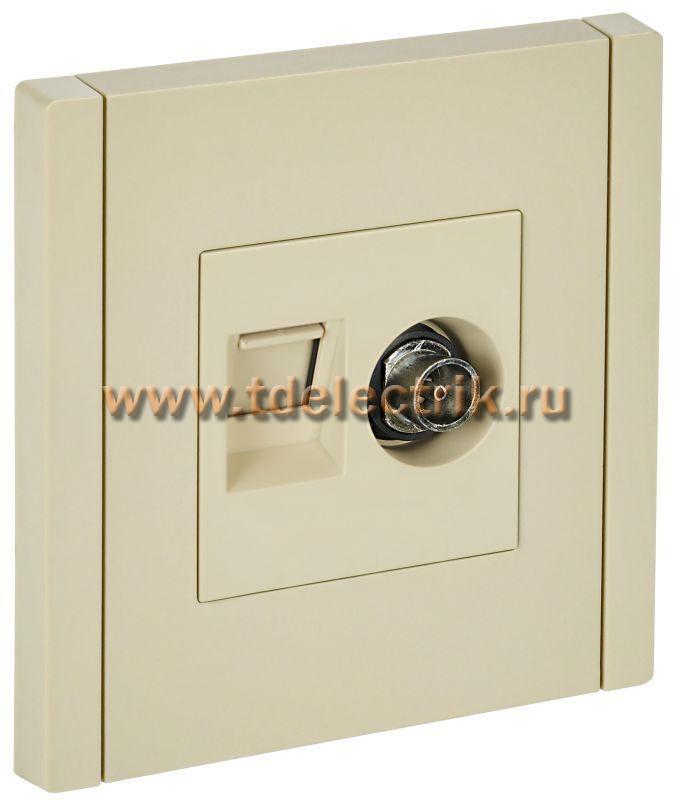 Фотография №1, FORTE&PIANO Розетка двойная TV+RJ45 кат.6 FP437 ван. IEK