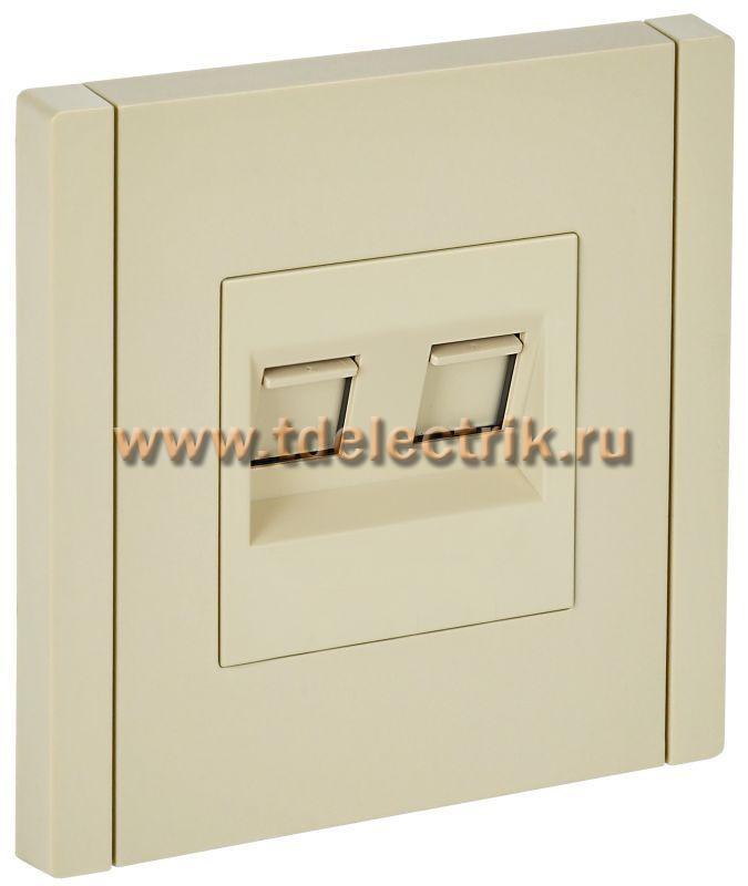 Фотография №1, FORTE&PIANO Розетка комп. 2-ая RJ45 кат.5E FP433 ван. IEK