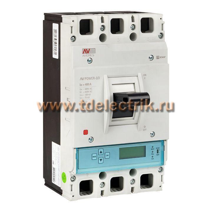 Фотография №1, Автоматический выключатель AV POWER-3/3 400А 100kA ETU6.0 EKF AVERES