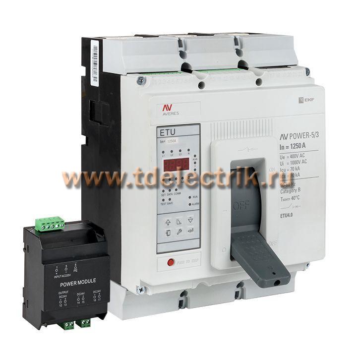 Фотография №1, Автоматический выключатель AV POWER-5/3 1250А 70kA ETU4.2 EKF AVERES