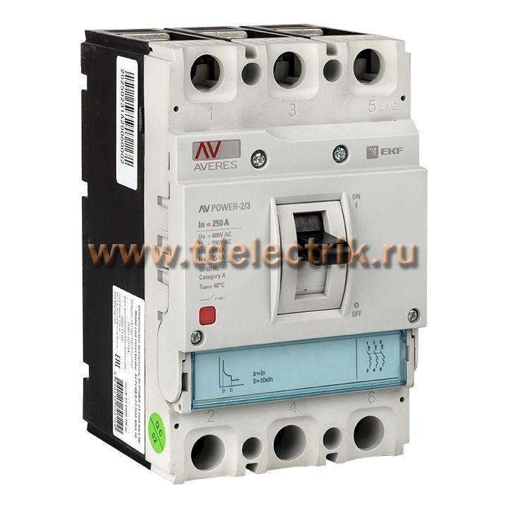 Фотография №1, Автоматический выключатель AV POWER-2/3 250А 80kA TR EKF AVERES