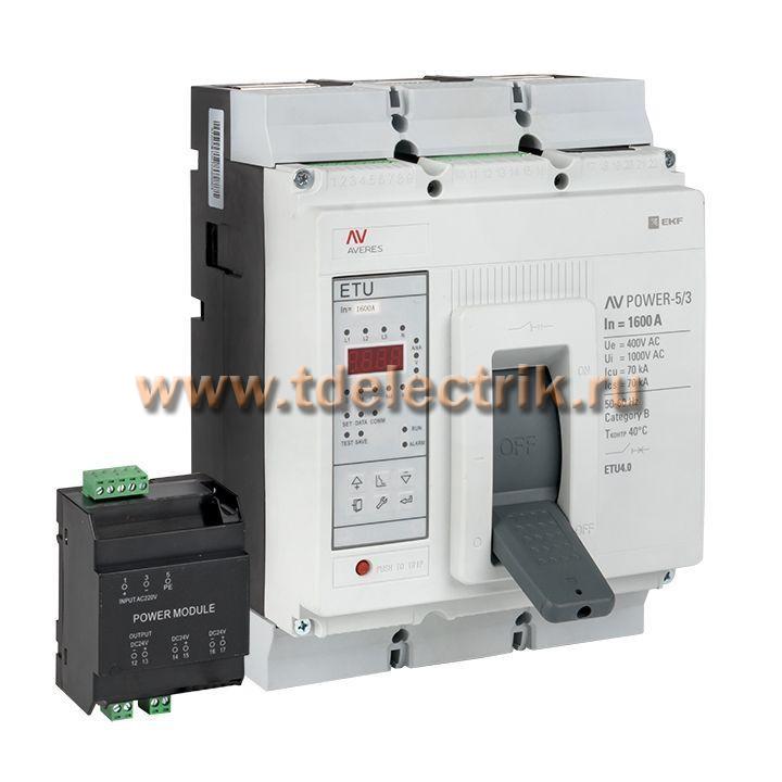 Фотография №1, Автоматический выключатель AV POWER-5/3 1600А 70kA ETU4.2 EKF AVERES