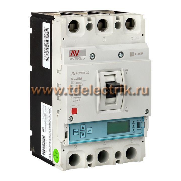 Фотография №1, Автоматический выключатель AV POWER-2/3 250А 100kA ETU6.0 EKF AVERES