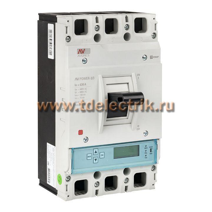 Фотография №1, Автоматический выключатель AV POWER-3/3 630А 100kA ETU6.0 EKF AVERES