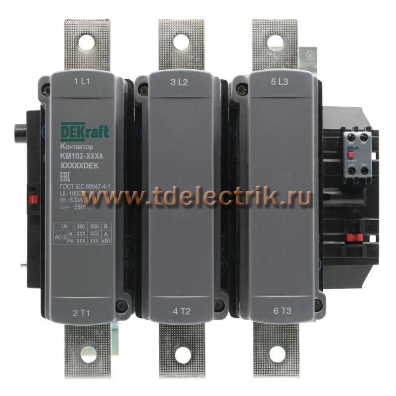 Фотография №1, Контактор 800А 110В АС3 АС4 1НО+1НЗ КМ-102
