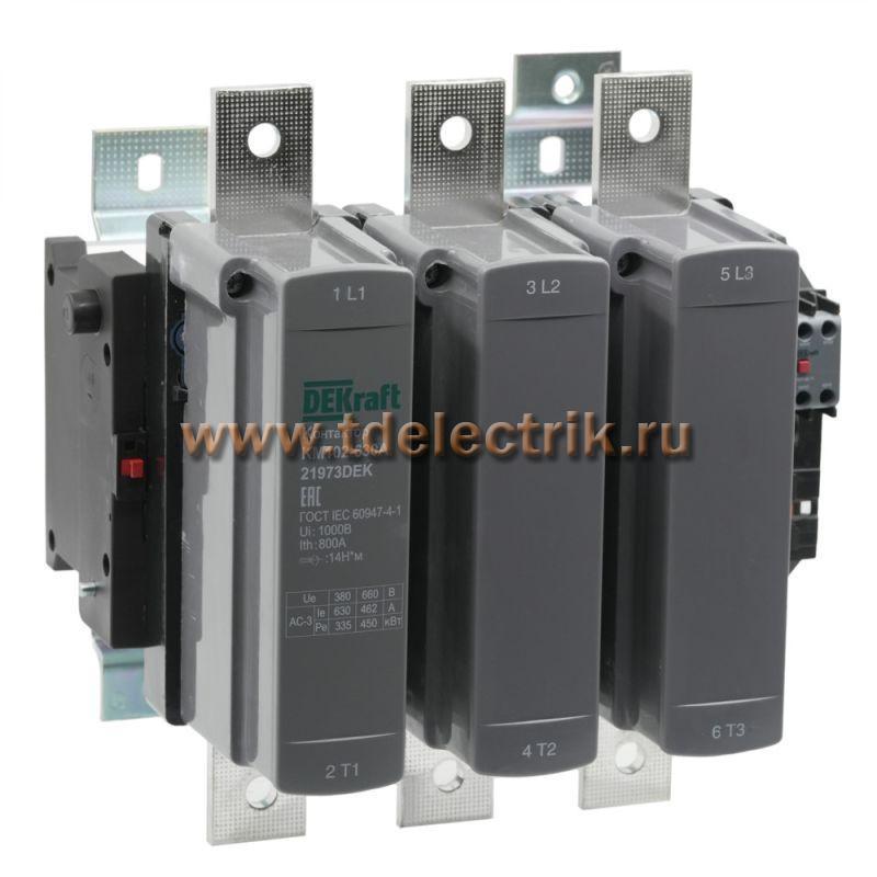 Фотография №1, Контактор 630А 220В АС3 АС4 1НО+1НЗ КМ-102