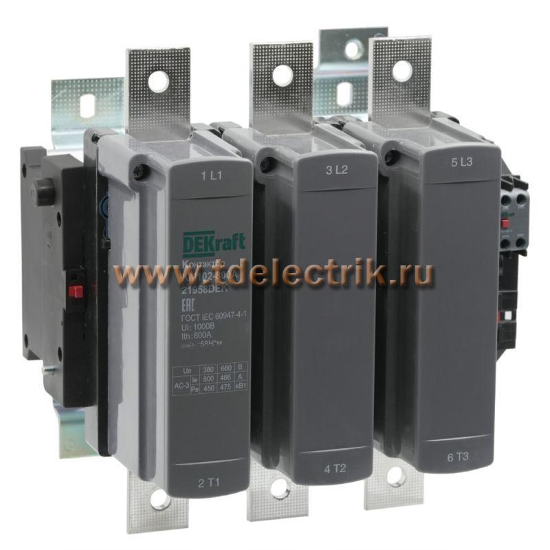 Фотография №1, Контактор 800А 220В АС3 АС4 1НО+1НЗ КМ-102