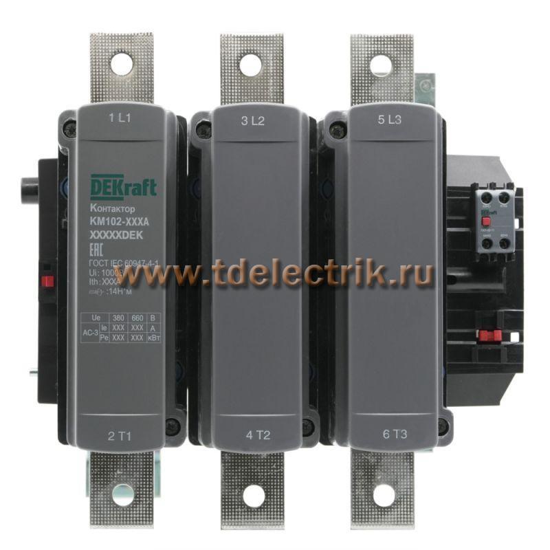 Фотография №1, Контактор 630А 110В АС3 АС4 1НО+1НЗ КМ-102