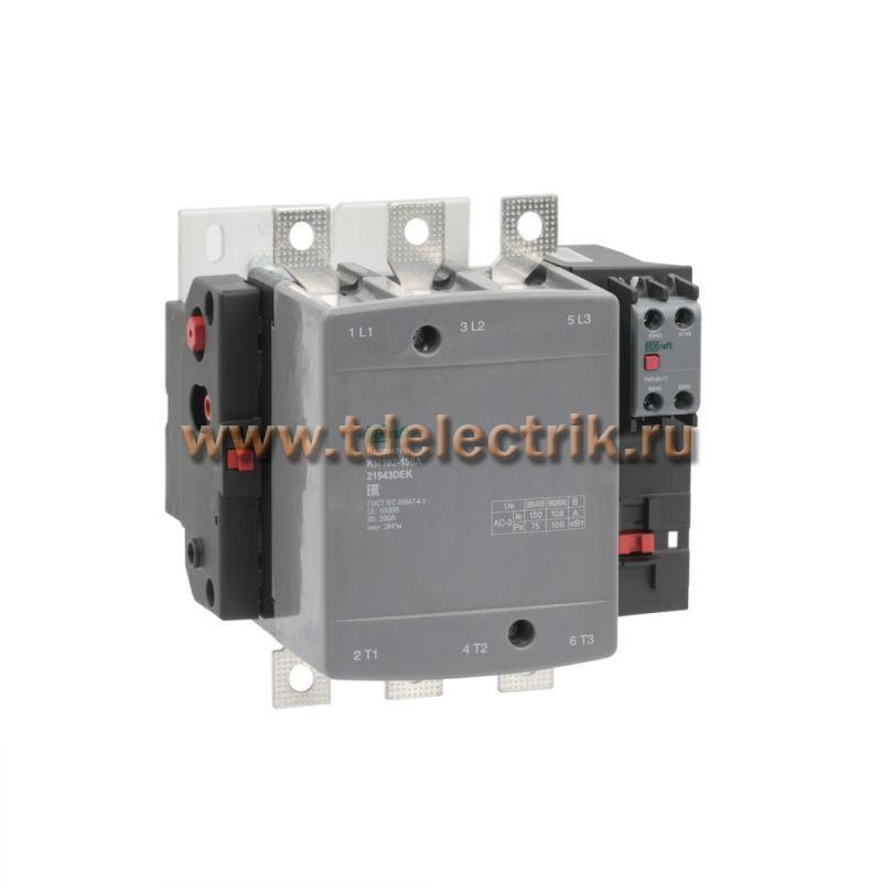 Фотография №1, Контактор 150А 220В АС3 АС4 1НО+1НЗ КМ-102