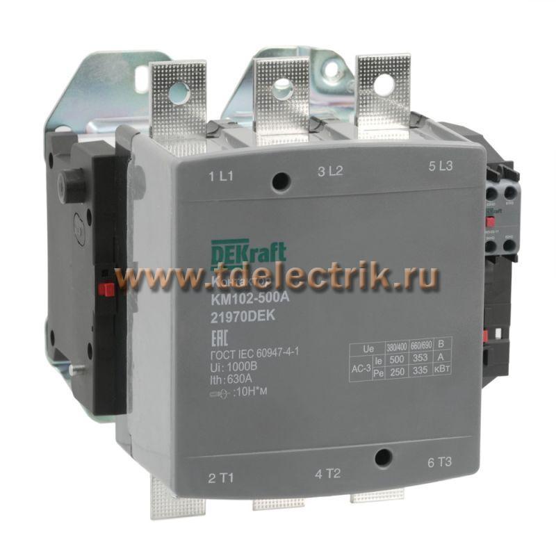 Фотография №1, Контактор 500А 220В АС3 АС4 1НО+1НЗ КМ-102