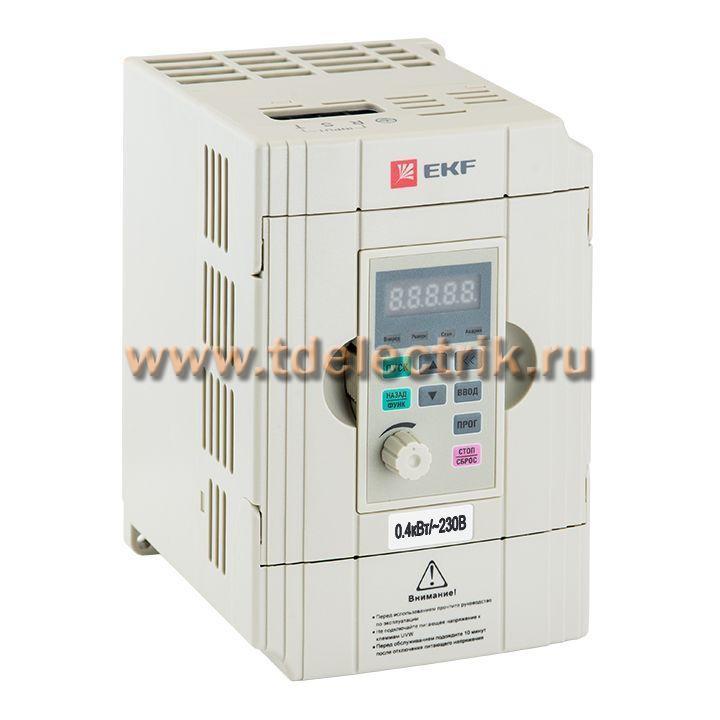 Фотография №1, Преобразователь частоты 0,4/0,75кВт 1х230В VECTOR-100 EKF PROxima