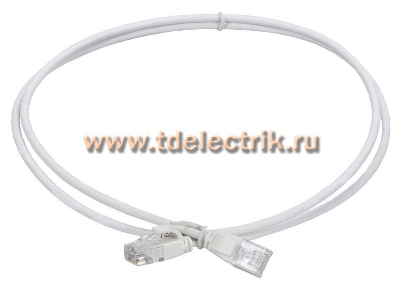 Фотография №1, Коммутационный шнур кат.6 UTP LSZH 5м slim колпачок без язычка белый