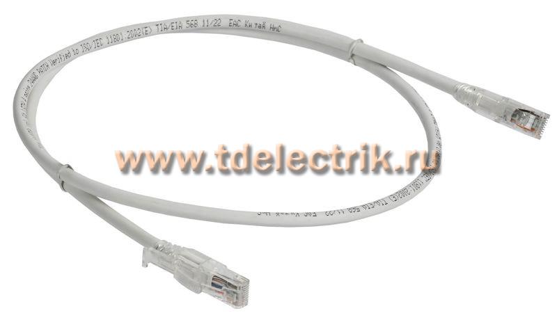 Фотография №1, Коммутационный шнур кат.6A UTP LSZH 3м standart с ленточным замком белый