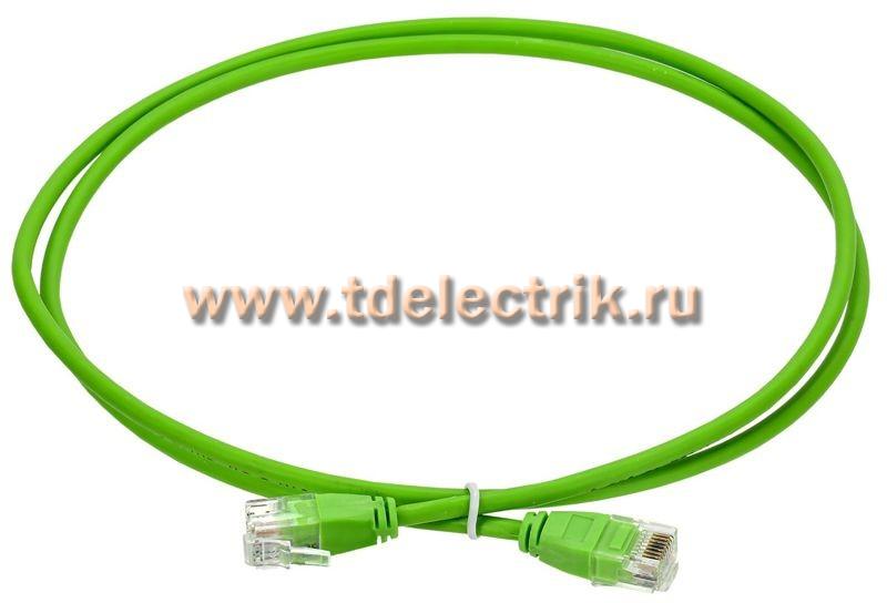 Фотография №1, Коммутационный шнур кат.6 UTP LSZH 2м slim колпачок без язычка зеленый