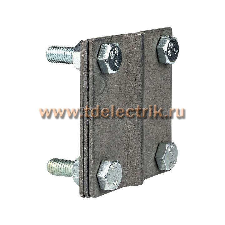 Фотография №1, Зажим полоса 40 - прут 10 (3 пластины 70x70мм) HZ EKF PROxima