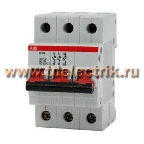 Фотография №1, Рубильник 3пол. E203r 125A рычаг крас.