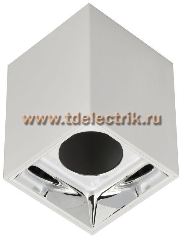 Фотография №1, Светильник 4112 накл. потолочн. GU10 белый/хром пласт. IEK