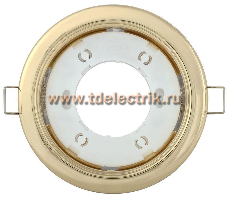 Фотография №1, Светильник 4114 встр. под лампу GX53 золото IEK