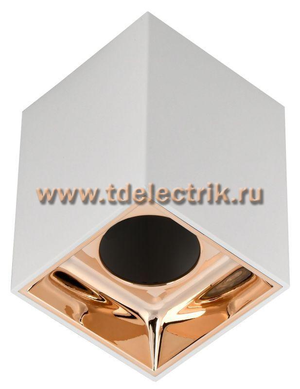 Фотография №1, Светильник 4112 накл. потолочн. GU10 белый/золото пласт. IEK