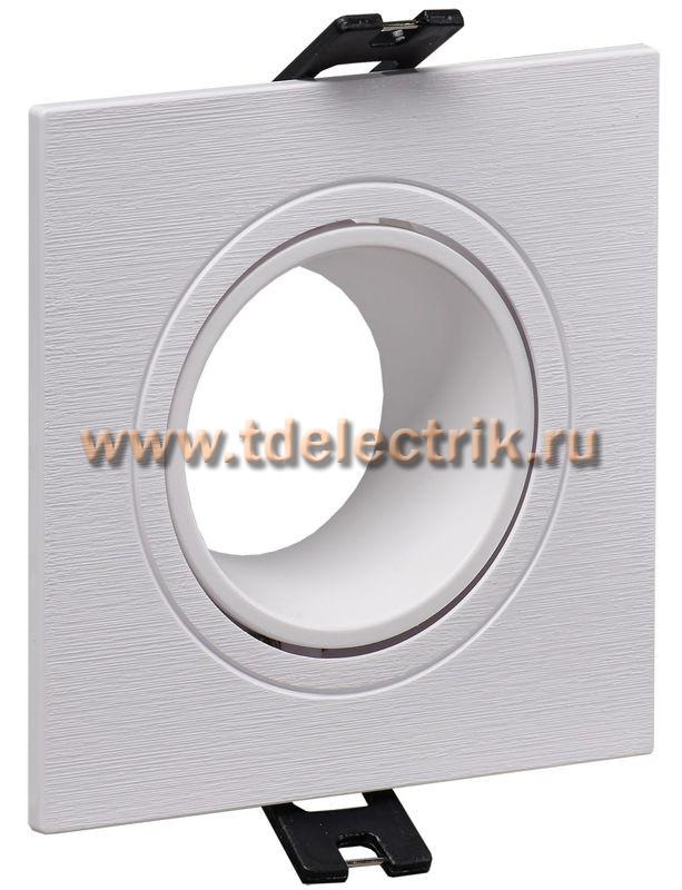Фотография №1, Светильник 4101 встраиваемый MR16 квадрат пласт. белый IEK