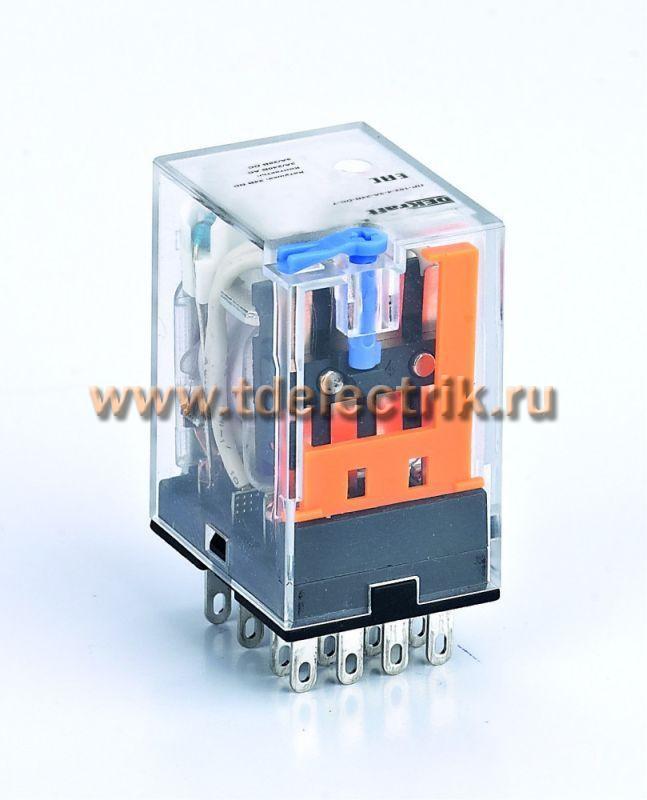 Фотография №1, Промежуточное реле 4 конт. с LED инд. и TEST функ. 3А 127В DC ПР-102