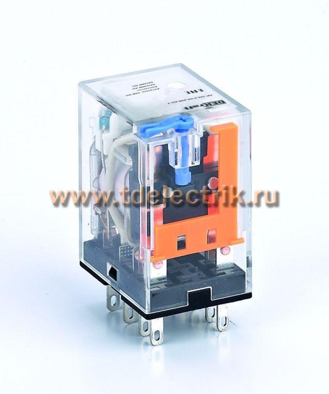 Фотография №1, Промежуточное реле 2 конт. с LED инд. и TEST функ. 5А 24В DC ПР-102