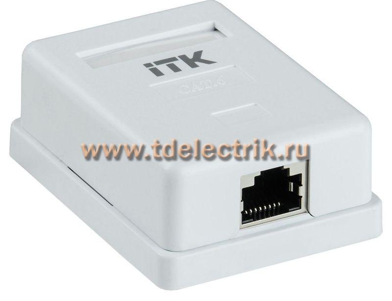 Фотография №1, Настенная информационная розетка RJ45 категория 6 FTP 1-порт