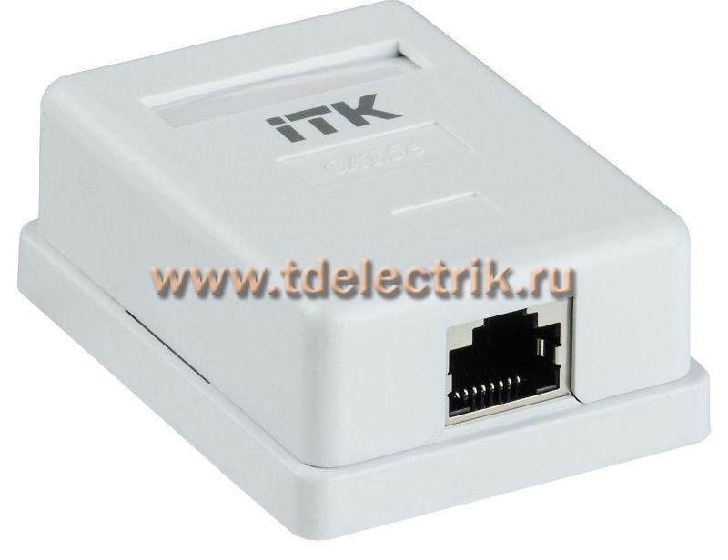 Фотография №1, Настенная информационная розетка RJ45 категория 5е FTP 1-порт