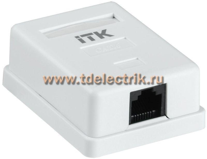 Фотография №1, Настенная информационная розетка RJ45 категория 6 UTP 1-порт