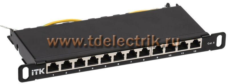 Фотография №1, 0,5U патч-панель кат.6 STP 12 портов 10