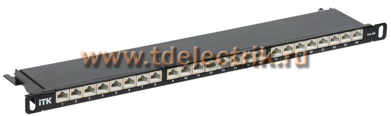 Фотография №1, 0,5U патч-панель кат. 6A STP 24 порта экранированная Dual IDC высокой плотности