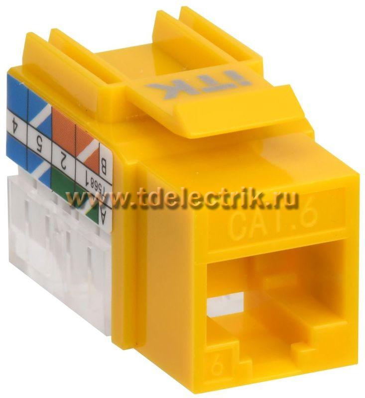 Фотография №1, Модуль Keystone Jack кат.6 UTP 110 IDC 90град жёлтый