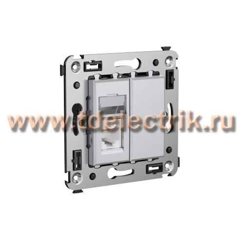 Фотография №1, Компьютерная розетка RJ-45 в стену, кат.5e одинарная,