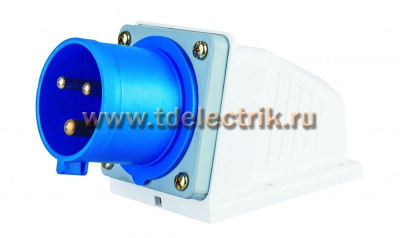 Фотография №1, Вилка стационарная 2Р+РЕ 32А 220В IP44 ВС-103