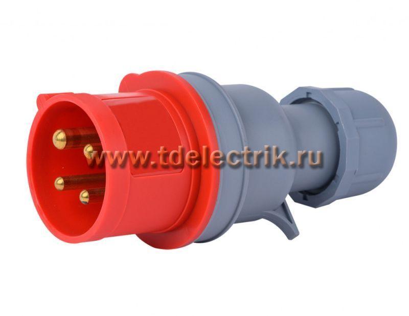 Фотография №1, Вилка переносная 3Р+РЕ 16А 380В IP44 ВП-103