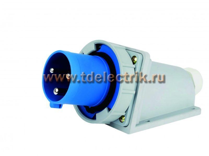 Фотография №1, Вилка стационарная 2Р+РЕ 32А 220В IP67 ВС-103