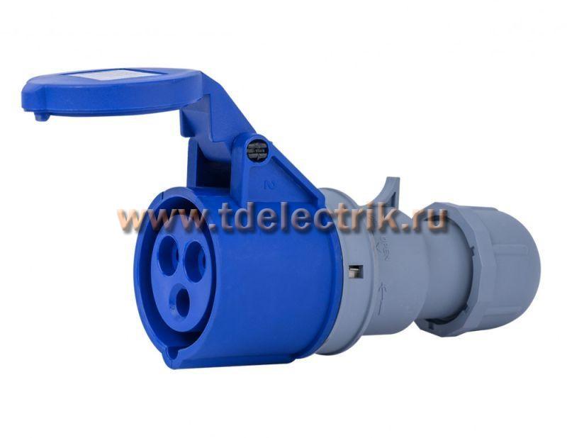 Фотография №1, Розетка переносная 2Р+РЕ 32А 220В IP44 РП-103